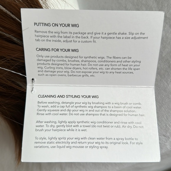 Cardani medium auburn long hair baseball hat - Picture 6 of 6